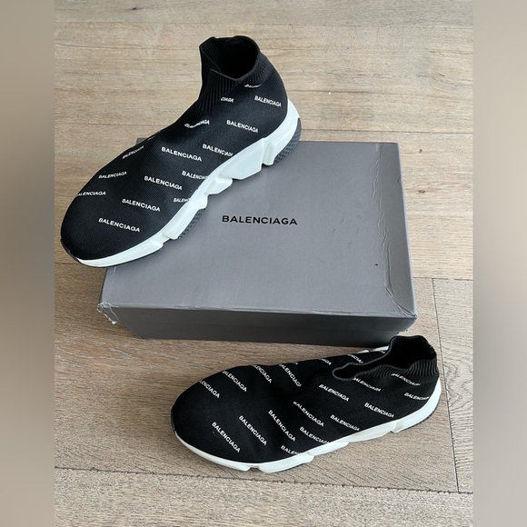 Balenciaga sock sneakers. Size 45 US12 Black - Picture 1 of 8